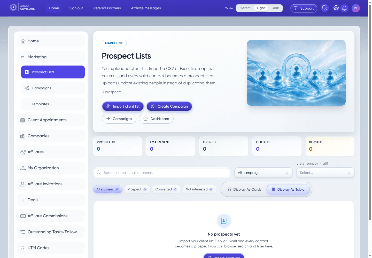 Your prospects, in one place