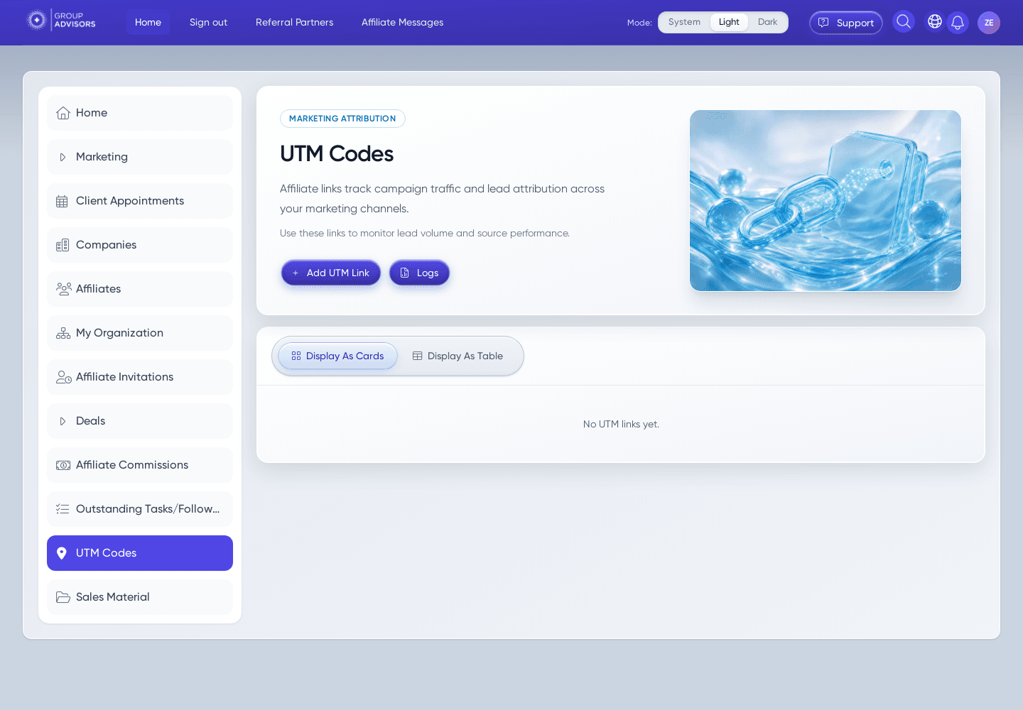 Links that keep the referral attached